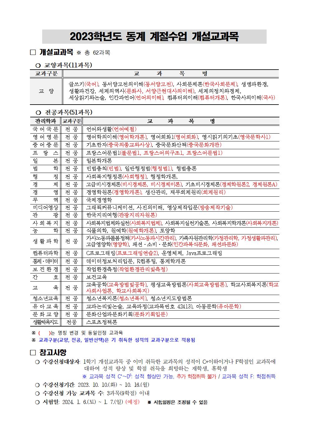 2023학년도 동계 계절수업 개설교과목 안내(수정)001.jpg