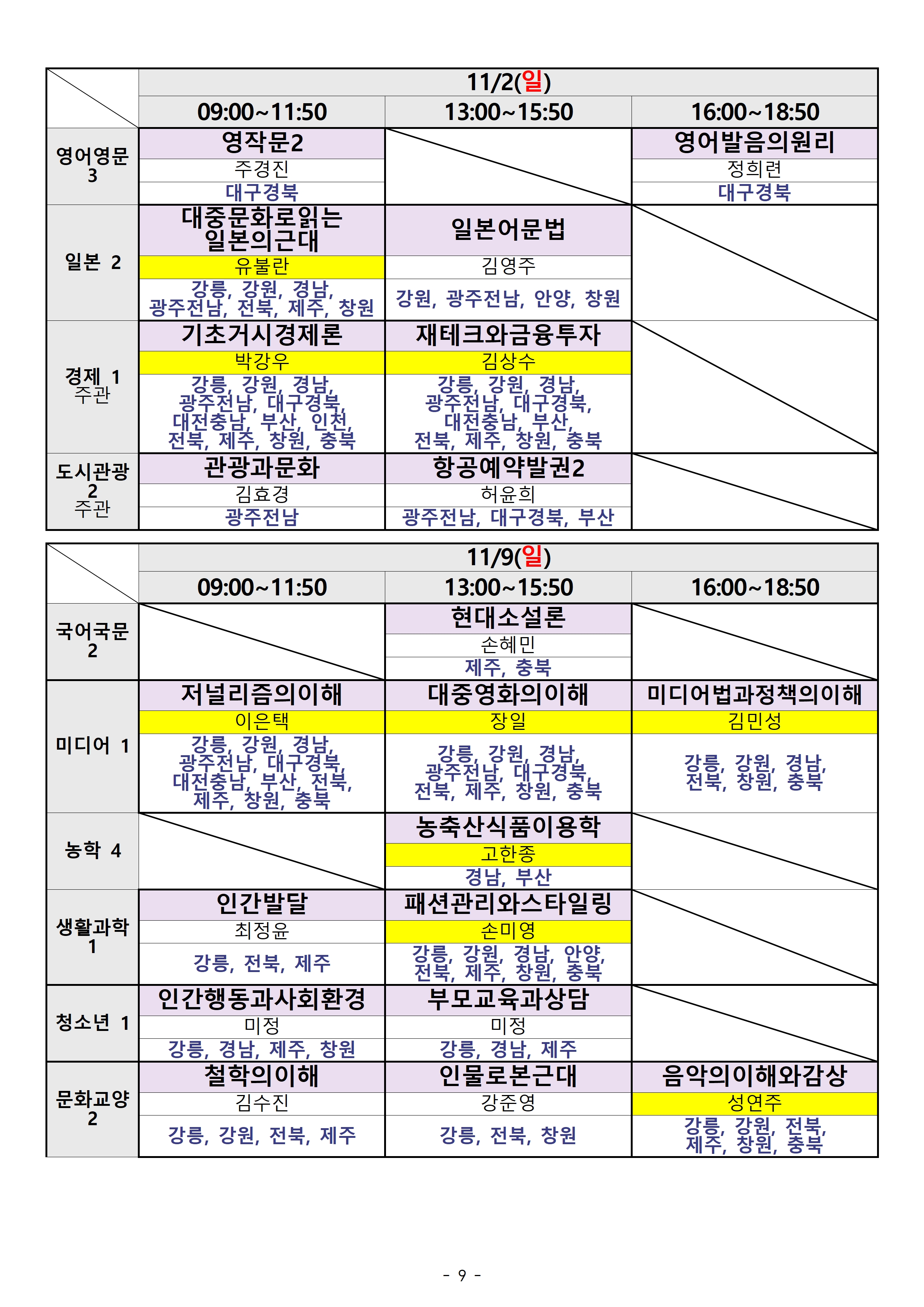 울산) 2025.2학기 출석수업 시간표(지역통합)009.jpg