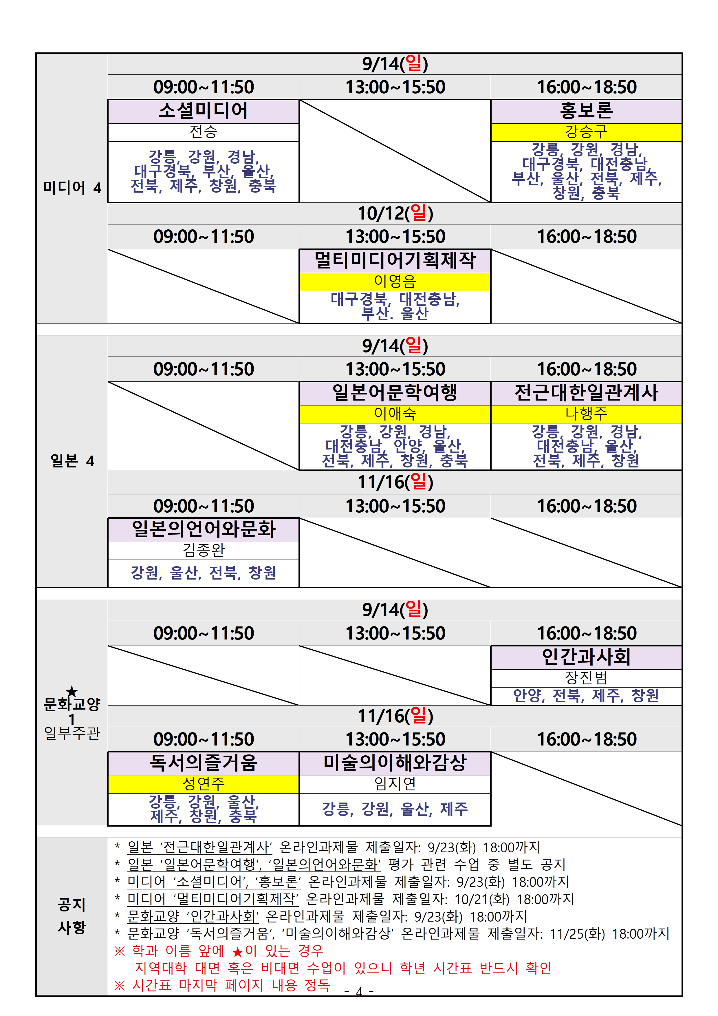 [광주전남] 2025.2학기 출석수업 시간표(지역통합)004.jpg